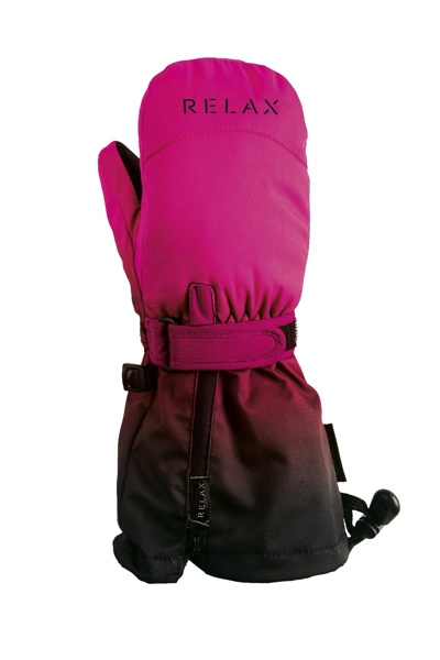 Dětské lyžařské rukavice RELAX Puzzyto růžové Velikost: 8Y