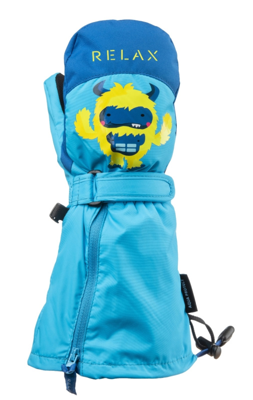 Dětské lyžařské rukavice RELAX Puzzyto modré Velikost: 4Y