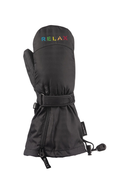 Dětské lyžařské rukavice RELAX Puzzyto černé Velikost: 8Y