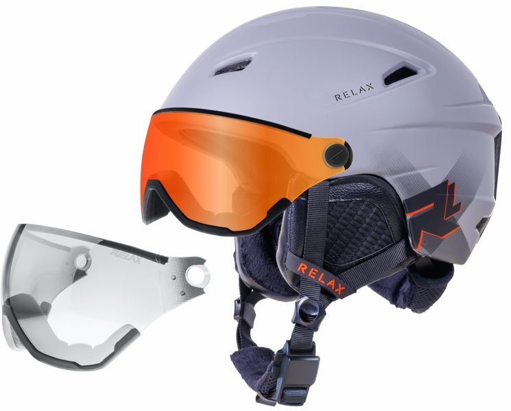 Lyžařská helma RELAX Stealth šedá Velikost: L