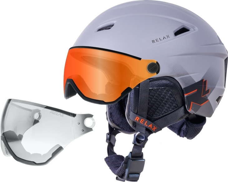 Lyžařská helma RELAX Stealth šedá Velikost: L