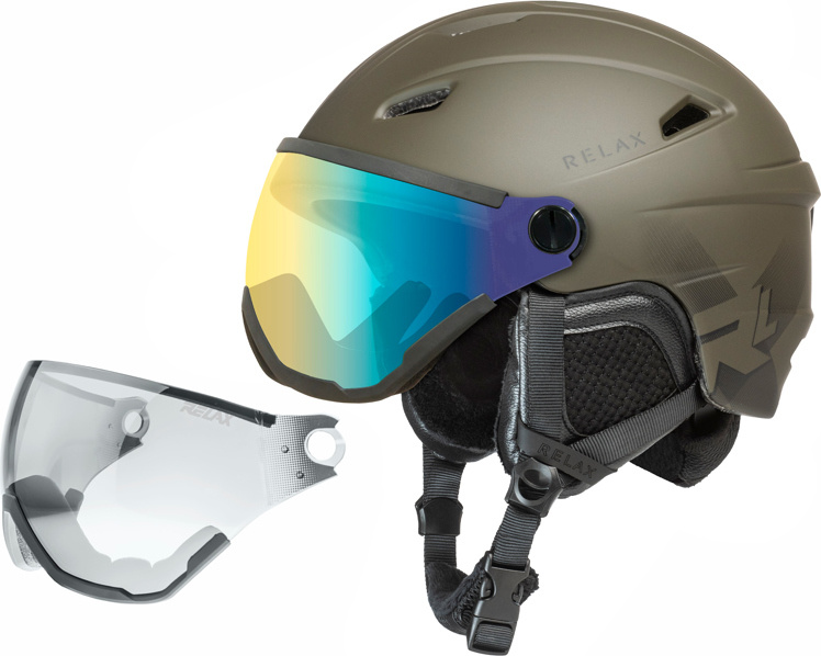 Lyžařská helma RELAX Stealth zelená Velikost: M