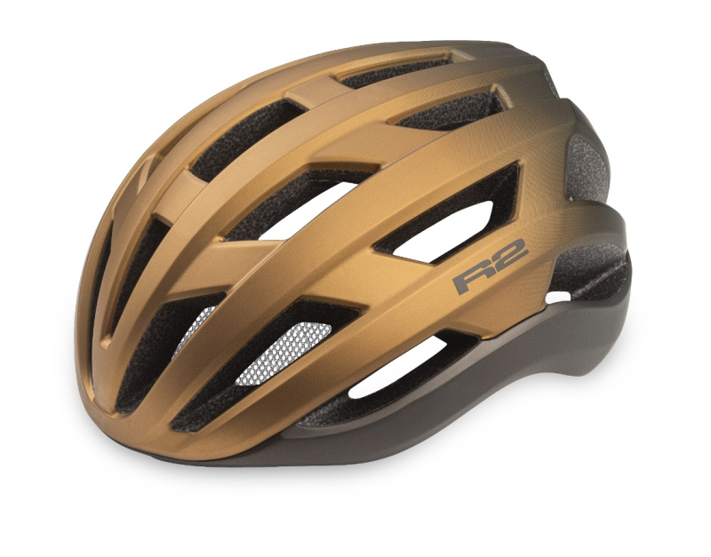 Unisex cyklistická helma R2 Verge zlatá Velikost: M