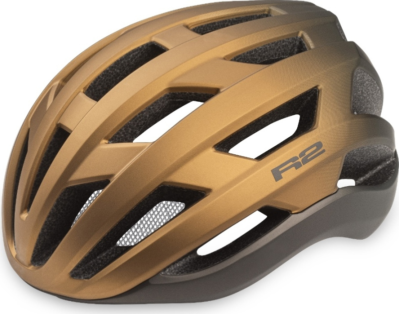 Unisex cyklistická helma R2 Verge zlatá Velikost: M