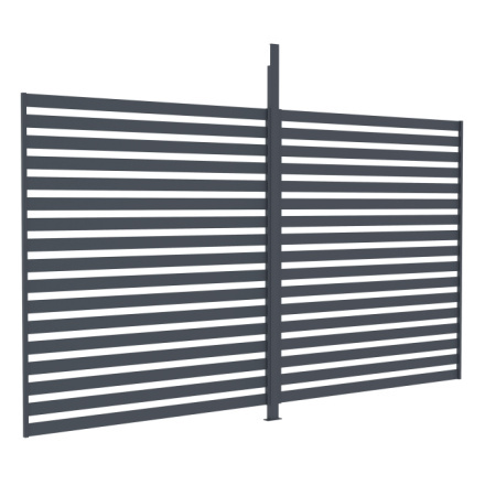 Příslušenství G21 fixní lamelová stěna 4x2,6 m pro pergolu Trenton, PBP-G21-PL4X2,6-TR