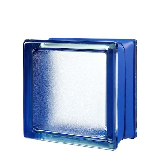 Glassblocks MiniGlass luxfera modrá 15x15x8 cm sklo MGSBLU