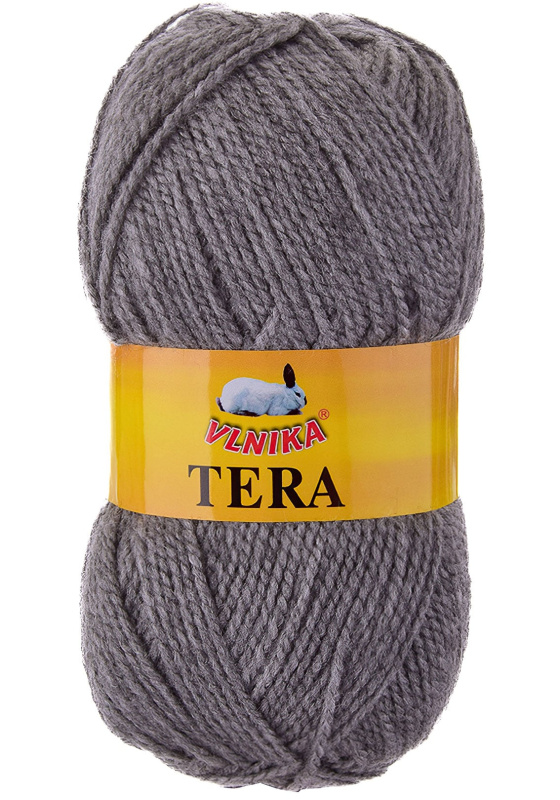 Pletací příze Vlnika TERA 041 tmavě šedá, klasická, 100g/310m