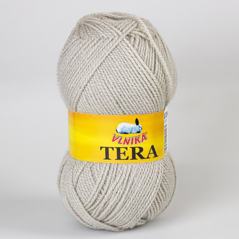 Pletací příze Vlnika TERA 072 šedobéžová, 100g/310m