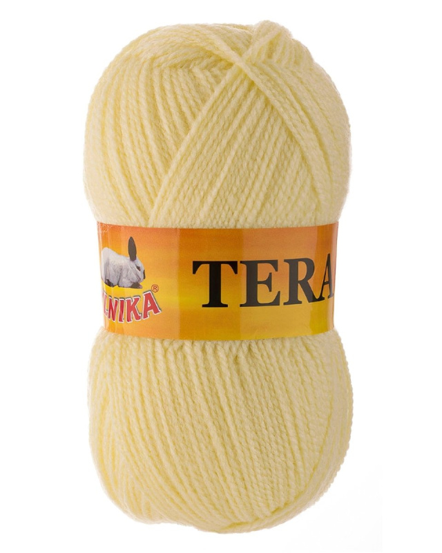Pletací příze Vlnika TERA 009 smetanově žlutá, klasická, 100g/310m
