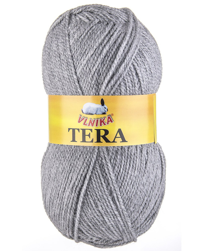 Pletací příze Vlnika TERA 199 šedá, klasická, 100g/310m