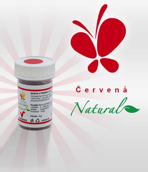 Přírodní prachová barva Natural Line červená 5g