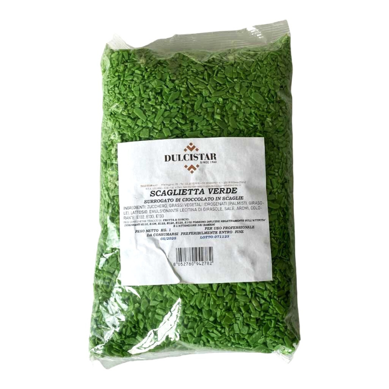 Cukrářské zdobení Šupiny zelené Hmotnost: 1 kg