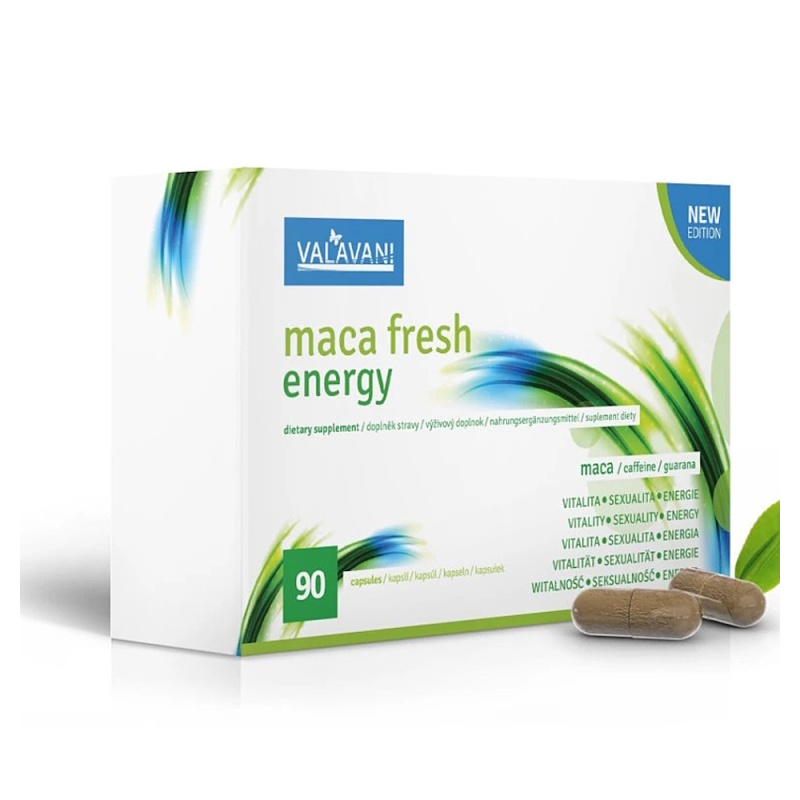 Kapsle pro muže i ženy Maca Fresh Energy 90 kapslí - Valavani