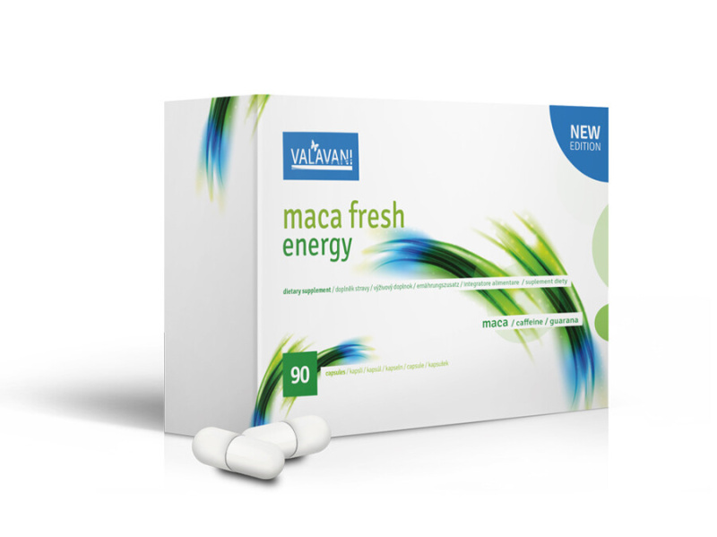 Kapsle pro muže i ženy Maca Fresh Energy 90 kapslí - Valavani