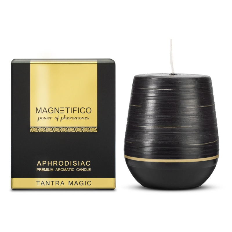Afrodiziakální vonná svíčka Magnetifico Aphrodisiac Candle Tantra Magic - Valavani UNI černá