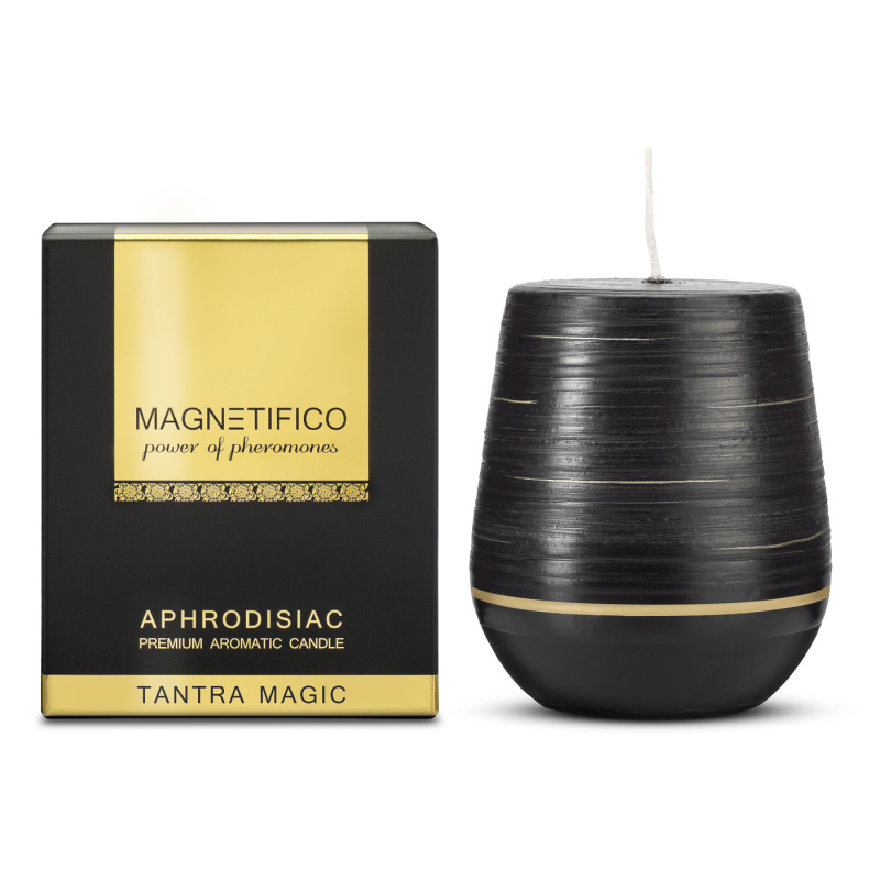Afrodiziakální vonná svíčka Magnetifico Aphrodisiac Candle Tantra Magic - Valavani UNI černá