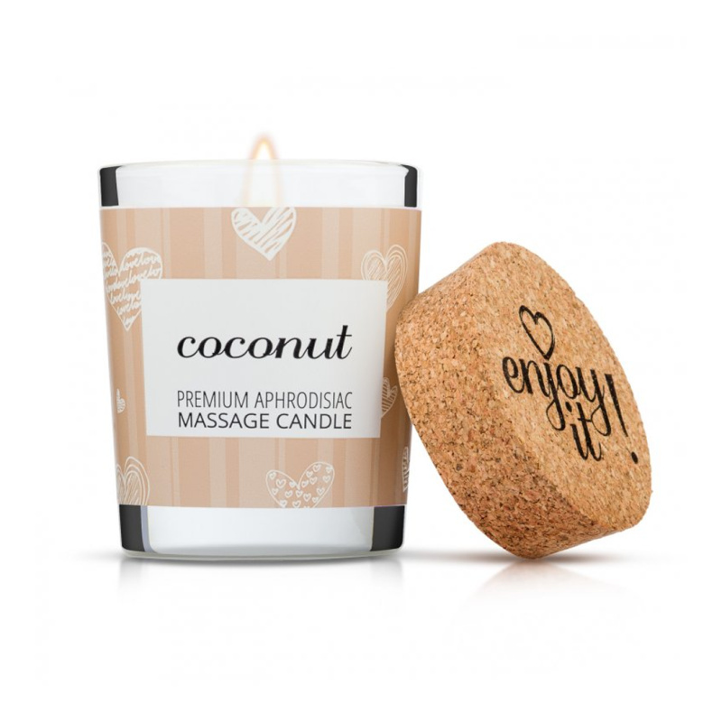 Valavani Magnetifico Afrodiziakální masážní svíčka Enjoy it! s vůní kokosu | 70ml