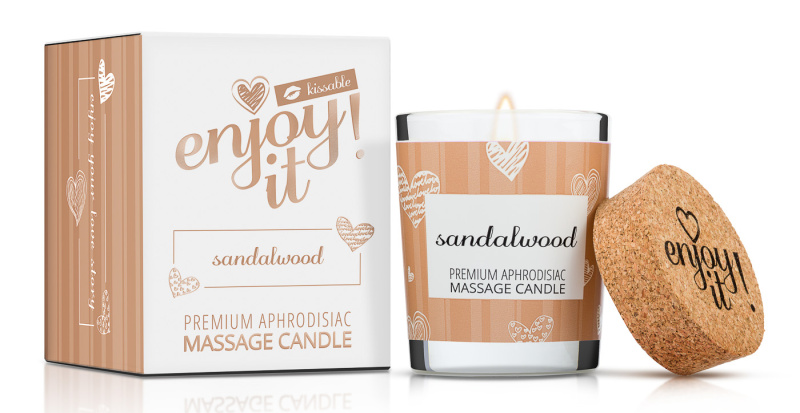 Masážní svíčka na tělo Enjoy it! Sandalwood - Magnetifico