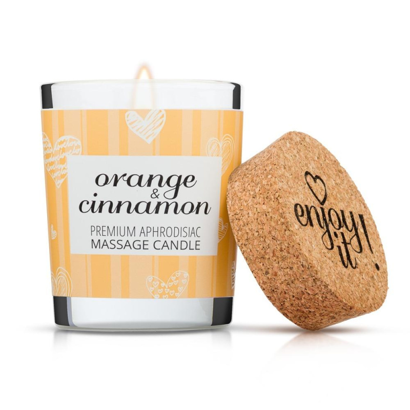 Valavani Magnetifico Afrodiziakální masážní svíčka Enjoy it! s vůní pomeranče a skořice | 70ml