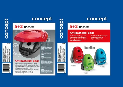 Concept NS835X náhradní sáčky papírové 5+2 pro VP835X