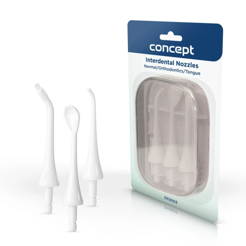Concept Náhradní hlavice k dentální sprše PERFECT SMILE ZK402x, ZK4030, white, set 3 ks ZK0003