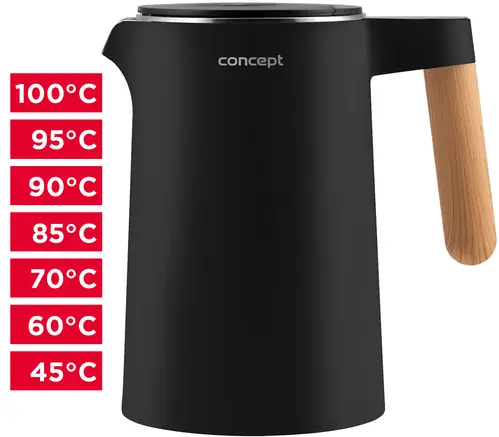 Concept RK3301 Salt&Pepper rychlovarná konvice černá