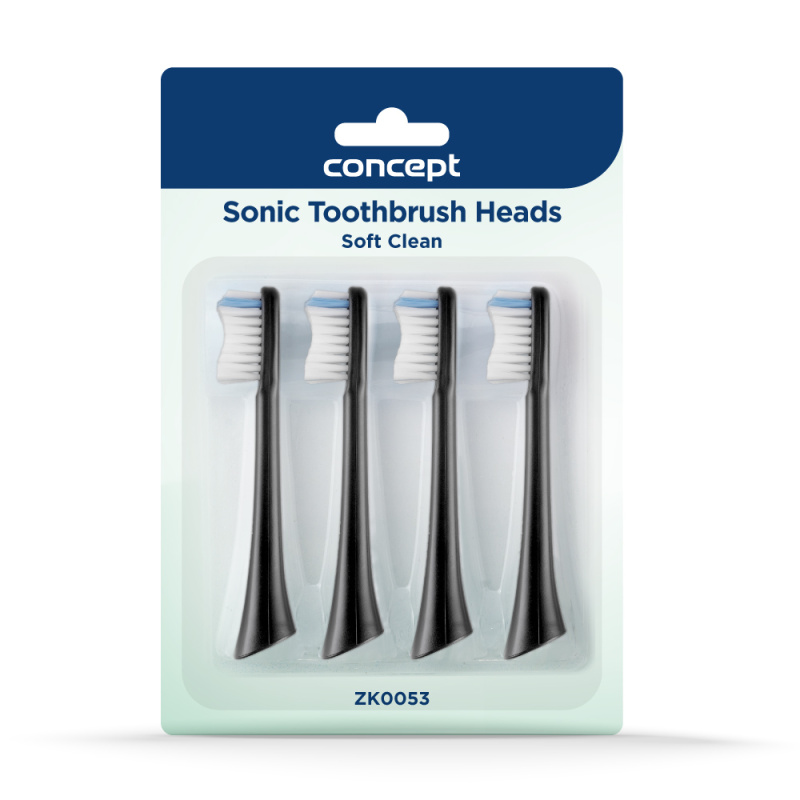Concept Perfect Smile ZK0053 Soft Clean náhradní hlavice 4 ks černé