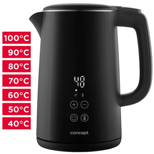 Concept Rychlovarná konvice s regulací teploty 1,5 l  RK3360