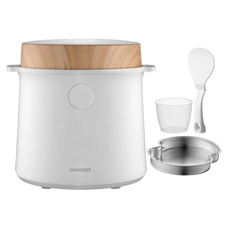 CONCEPT RE3030 Rýžovar digitální bílá dekor dřeva 1,5 l