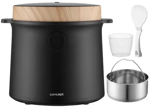 CONCEPT RE4040 Rýžovar digitální černá dekor dřeva 2 l