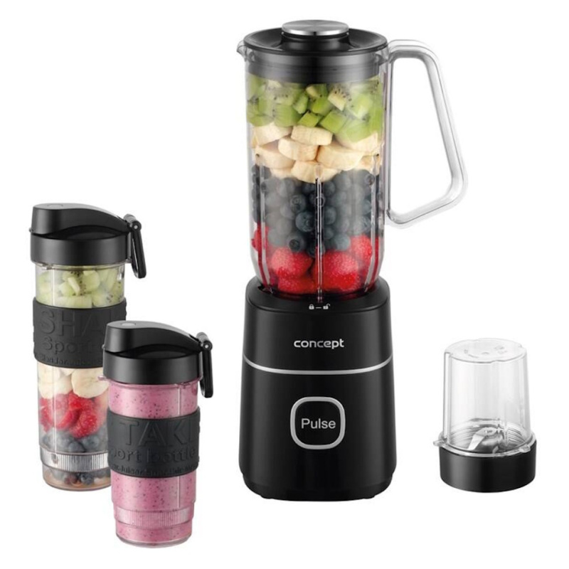 CONCEPT SM3490 Smoothie maker černá 700 W 1 l mlýnek a nádoba 570 ml