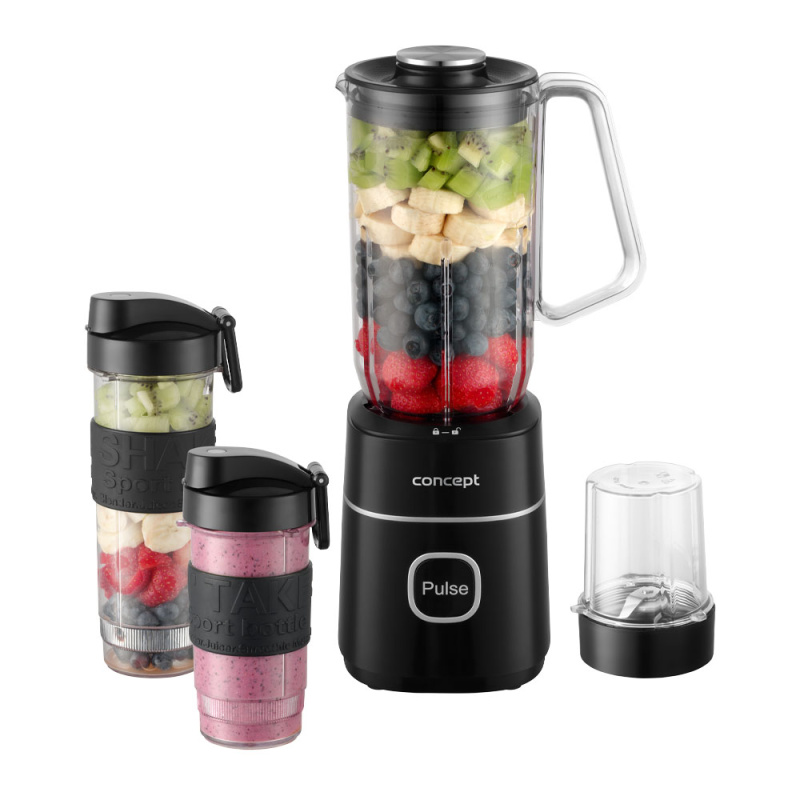CONCEPT SM3490 Smoothie maker černá 700 W 1 l mlýnek a nádoba 570 ml