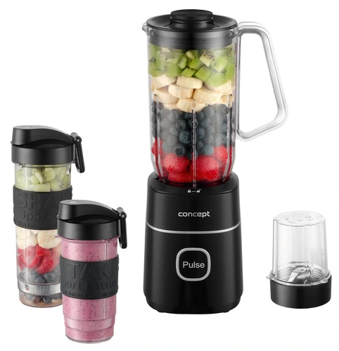 CONCEPT SM3490 Smoothie maker černá 700 W 1 l mlýnek a nádoba 570 ml