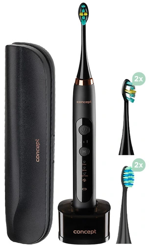 Concept Sonický zubní kartáček s cestovním pouzdrem PERFECT SMILE, black ZK7011