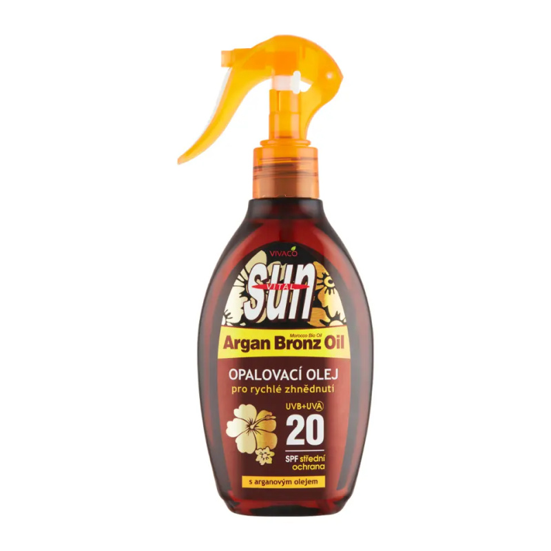Arganový opalovací olej SPF 20 200 ml