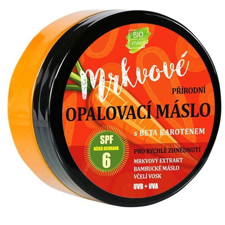 VIVACO Přírodní opalovací máslo s mrkvovým extraktem SPF 6 150 ml