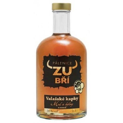 Pálenice Zubří Valašské kapky (med a bylinky) Zubří 36 % 0,5 l