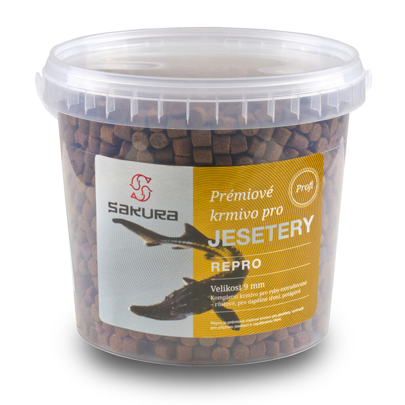Prémiové krmivo pro jesetery Steco repro - 9 mm kbelík 2 l (1500 g)