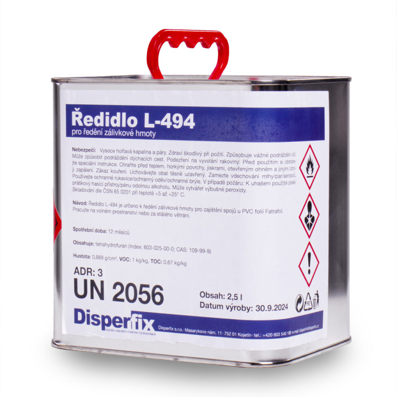 Ředidlo L-494 pro střešní zálivky při svařování fólie - 2,5 l