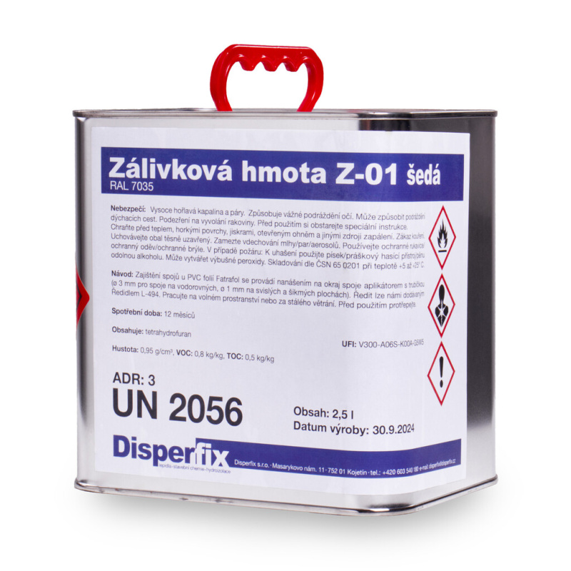 Fóliová zálivka Z-01 střešní šedá - balení 2,5 l