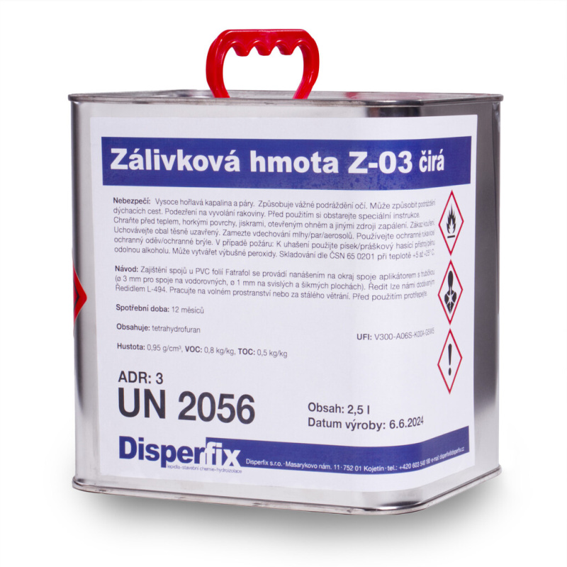 Fóliová zálivka Z-03 střešní (jezírková) bezbarvá - balení 2,5 l