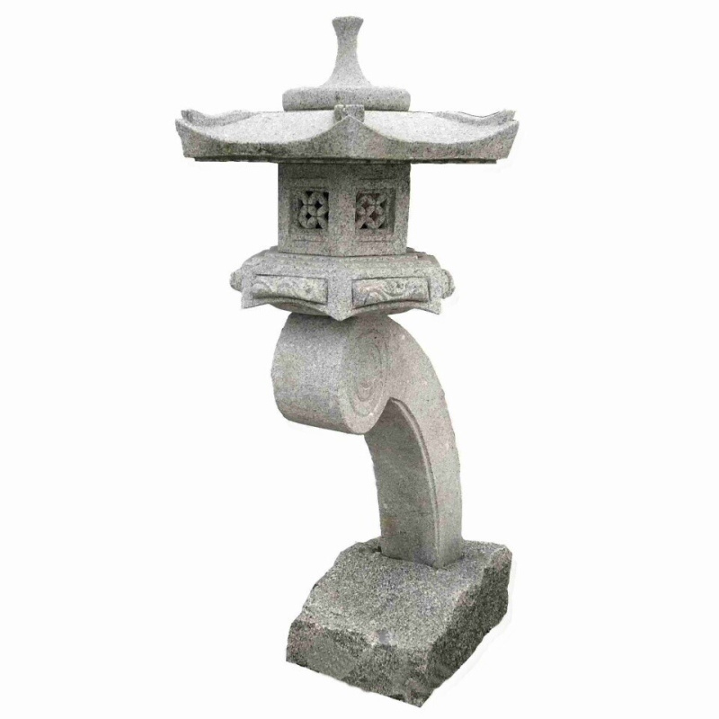 Japonská lampa Rankei 90 cm - šedá žula