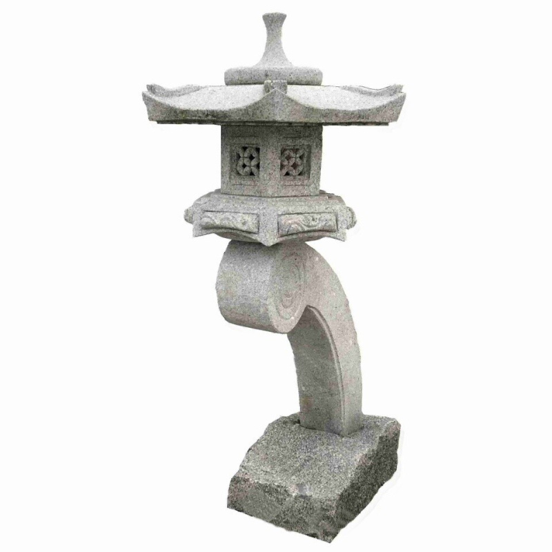 Japonská lampa Rankei 120 cm - šedá žula