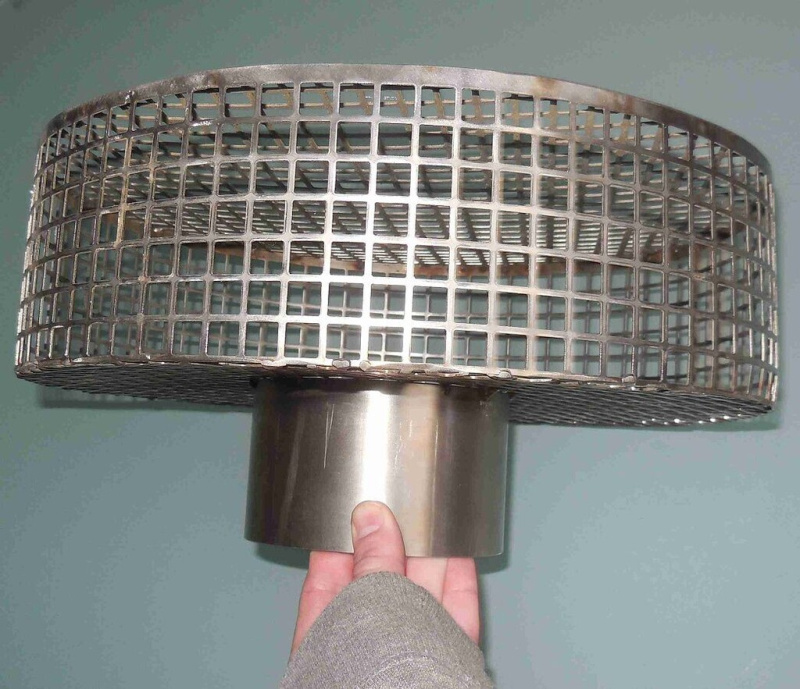 Sací koš kulatý nerezový, připojení 110 mm, Ø 308 mm