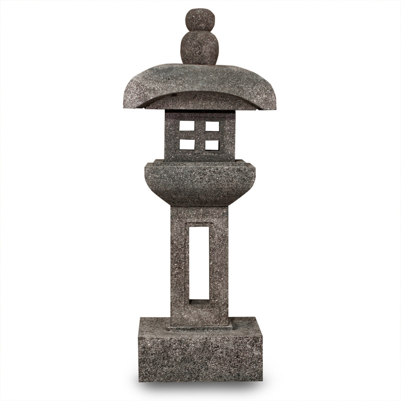Japonská lampa Tachi gata 70 cm - láva