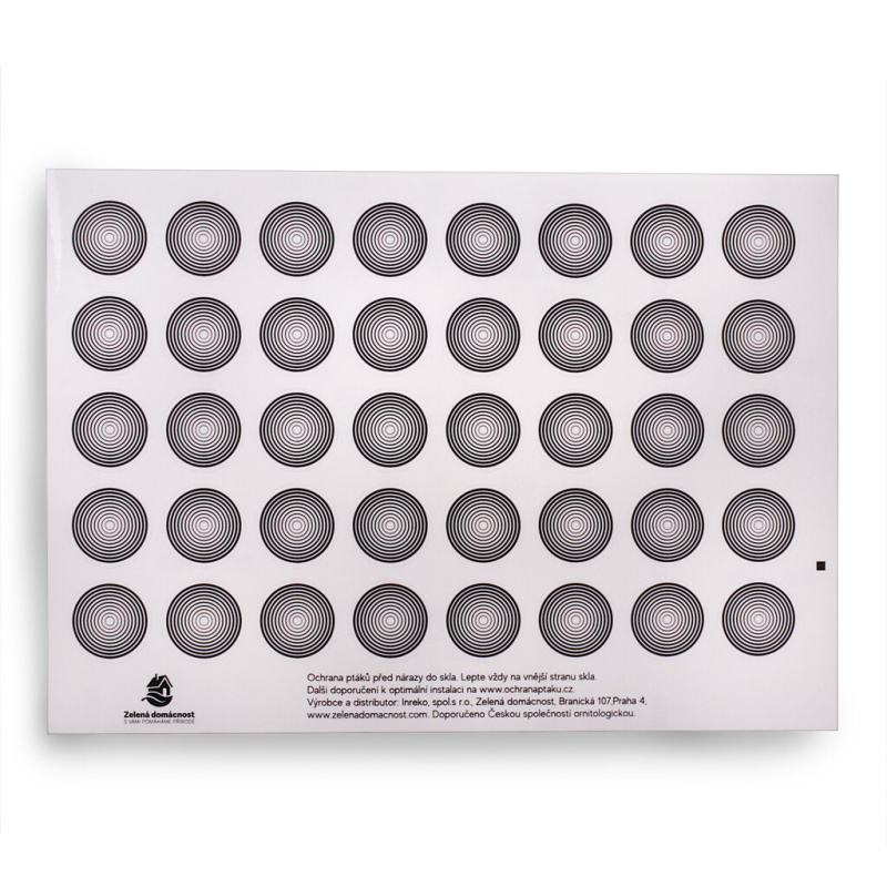 Ochranné samolepky - kolečka s černými pruhy 40 ks