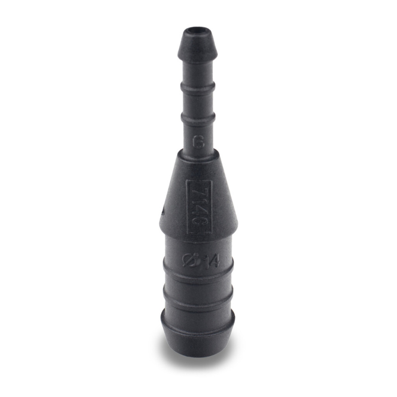 Přímá redukční spojka černá 6/14 mm
