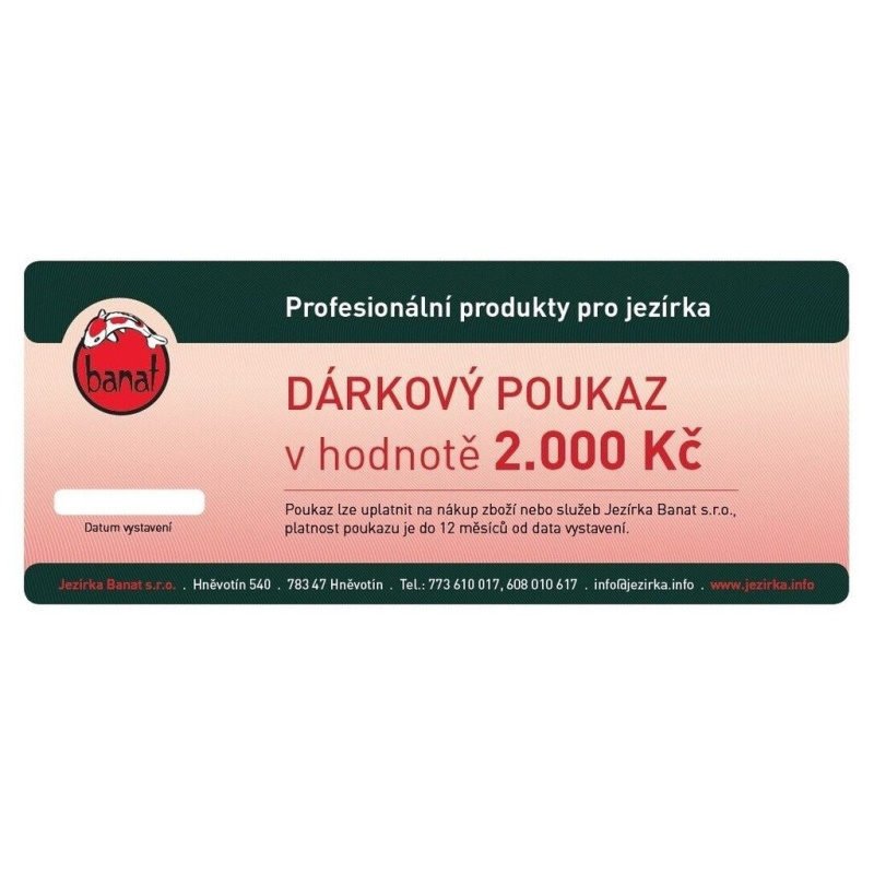 Dárkový poukaz 2.000 Kč