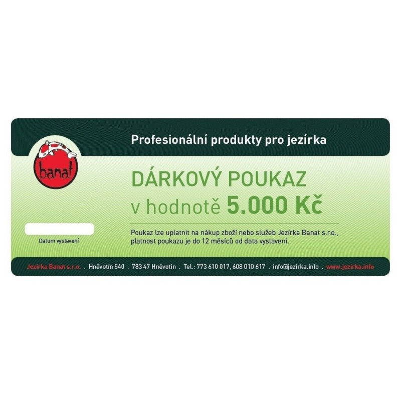 Dárkový poukaz 5.000 Kč