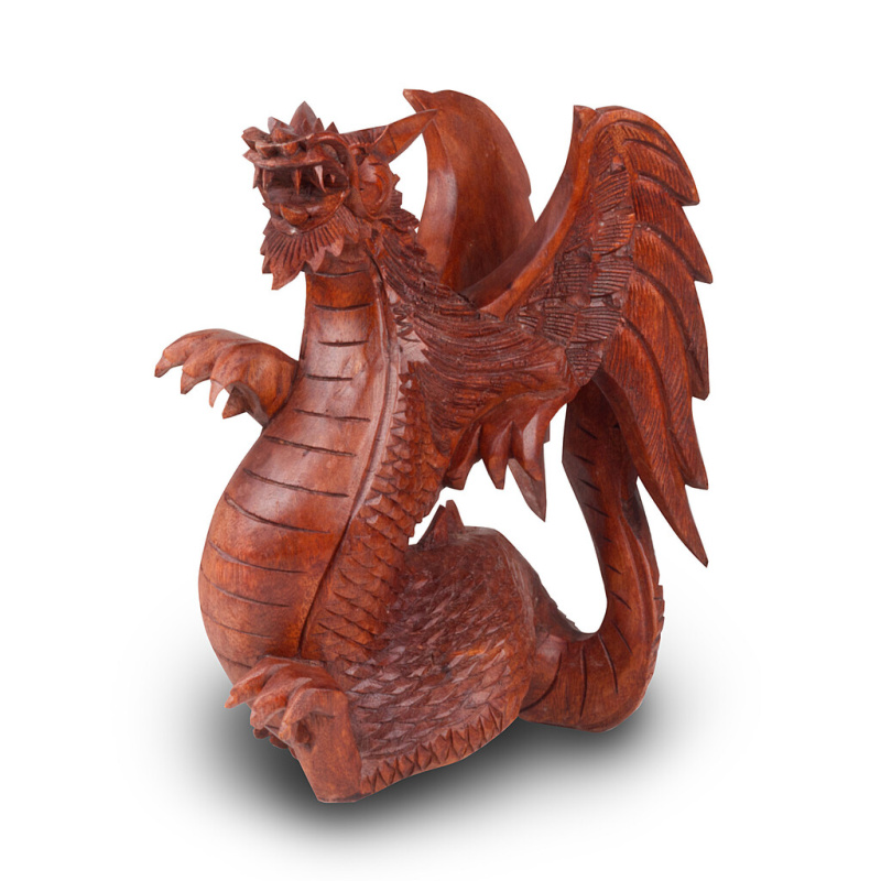 Drak dvoukřídlý 30 cm - dřevořezba